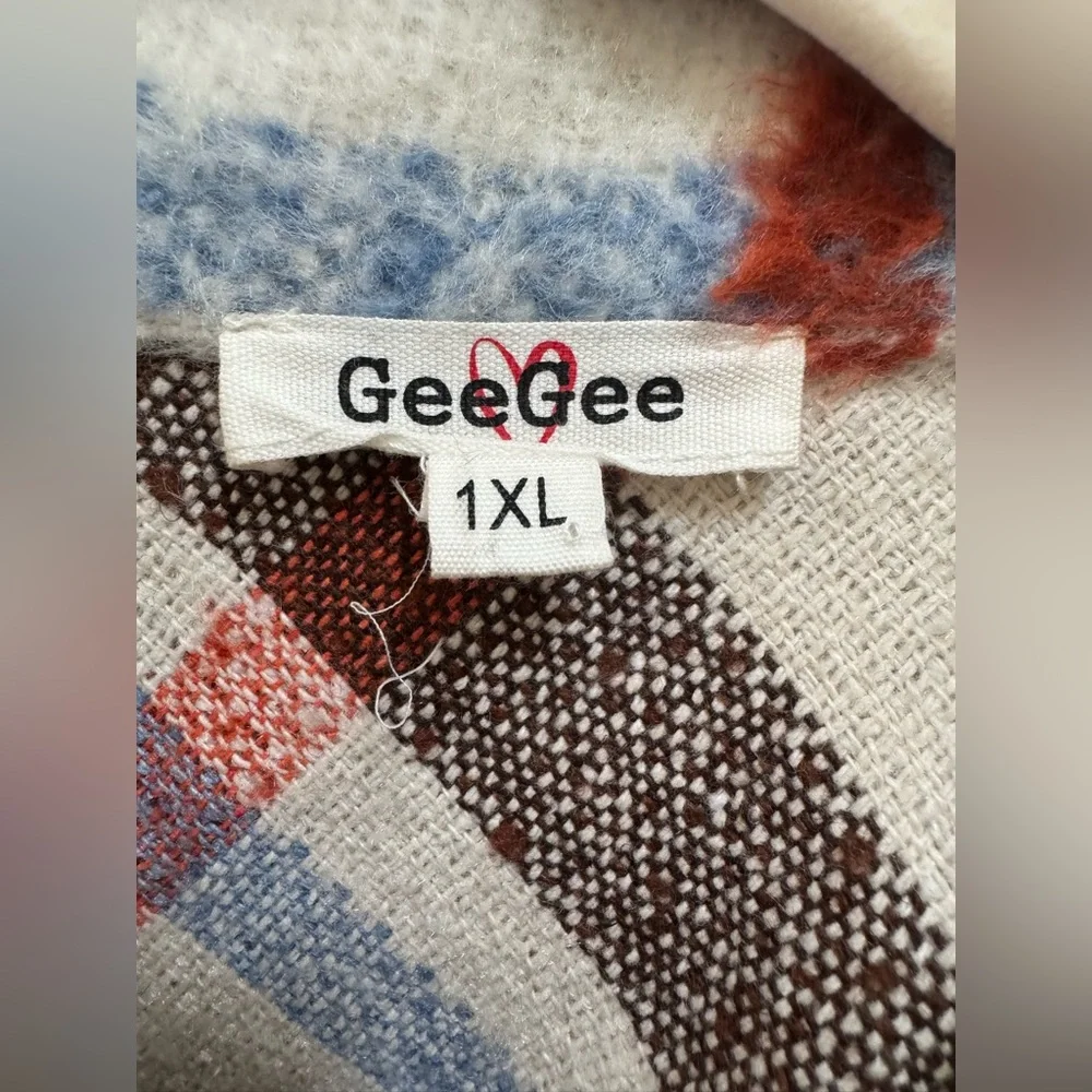 GEE GEE PLAID SHACKET SIZE 1XL - Picture 4 of 7